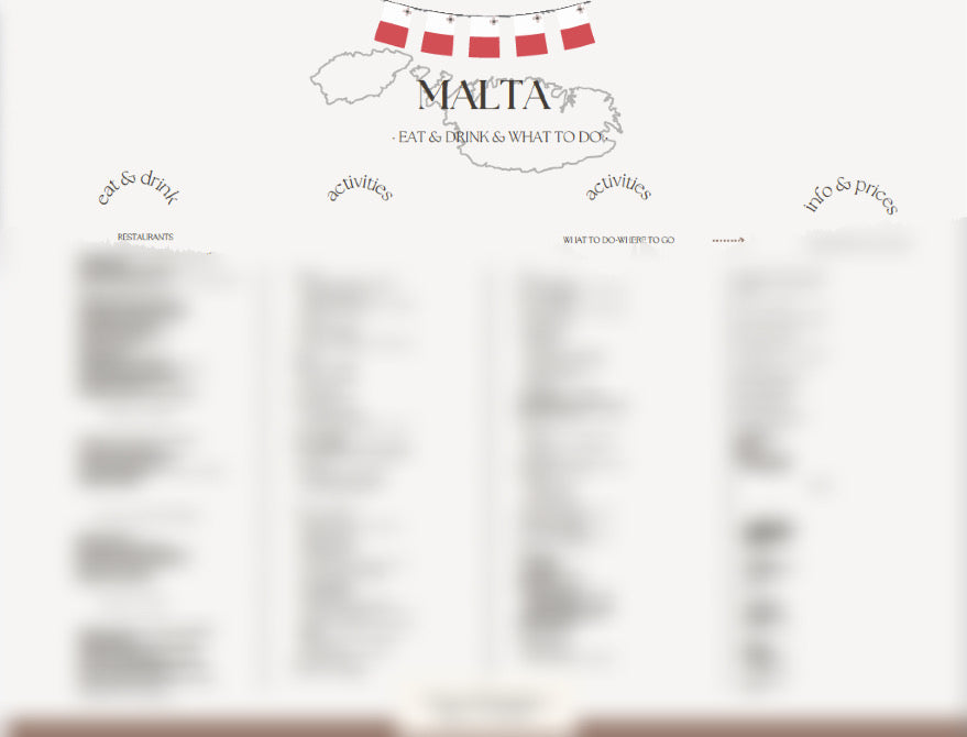 Mediterranean Malta: non-personalized PDF info sheet for visiting Malta