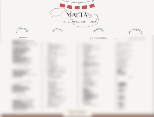 Mediterranean Malta: non-personalized PDF info sheet for visiting Malta