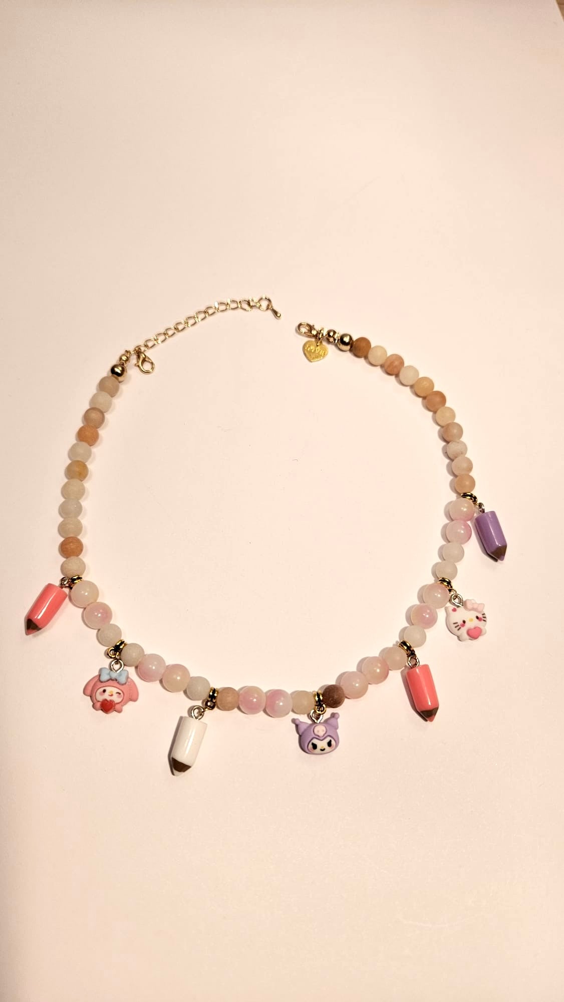 Sweather necklace "Spring crayons"
