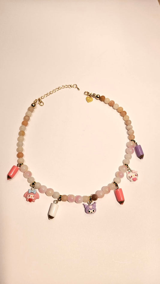 Sweather necklace "Spring crayons"