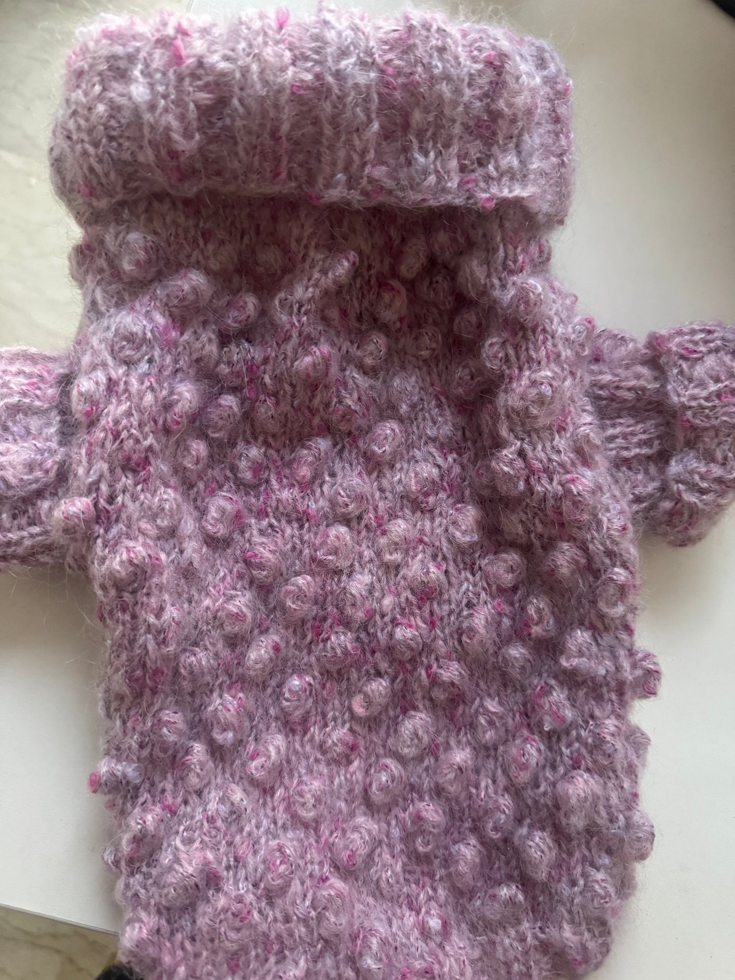 Dog Bubble Sweather in color "Dusty Pink"