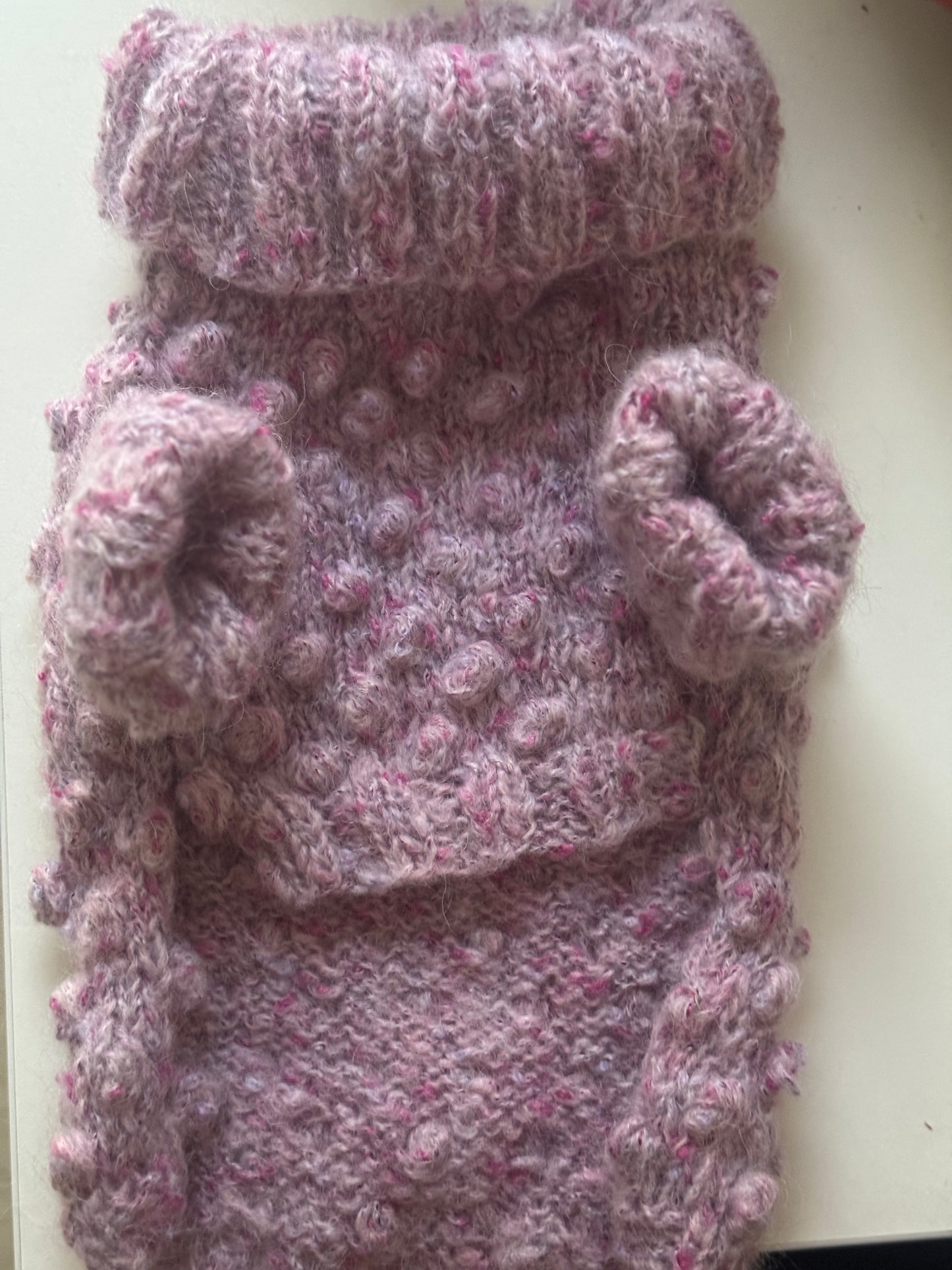 Dog Bubble Sweather in color "Dusty Pink"