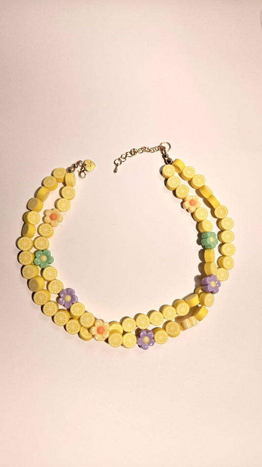 Sweather necklace "Easy peasy lemon squeezy"