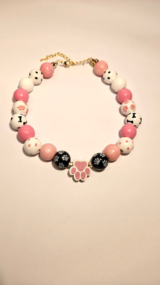 Sweather necklace "Pink day"