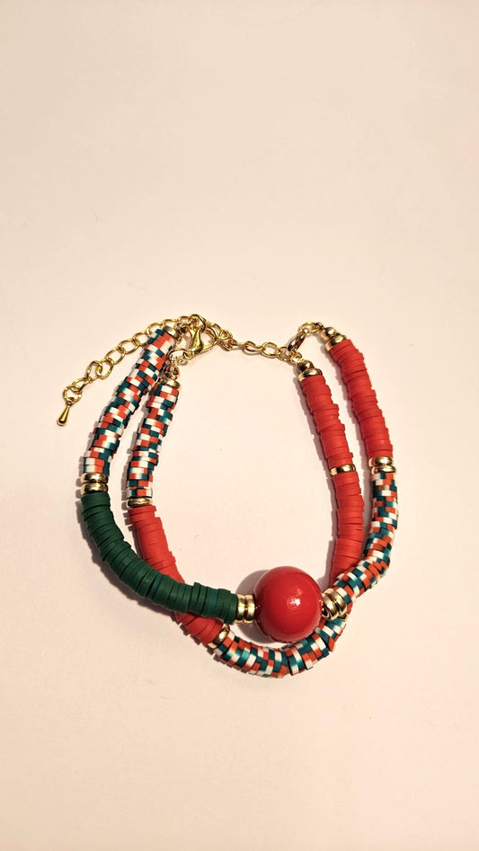 Sweather necklace "Winter colors"